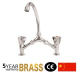 Μπαταρία Νιπτήρα Γέφυρα Classic Serie Χρώμιο Interflex 073510