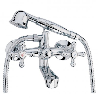 Μπαταρία Μπάνιου με Σετ Ντους Classic Retro Interflex Χρωμέ 073532