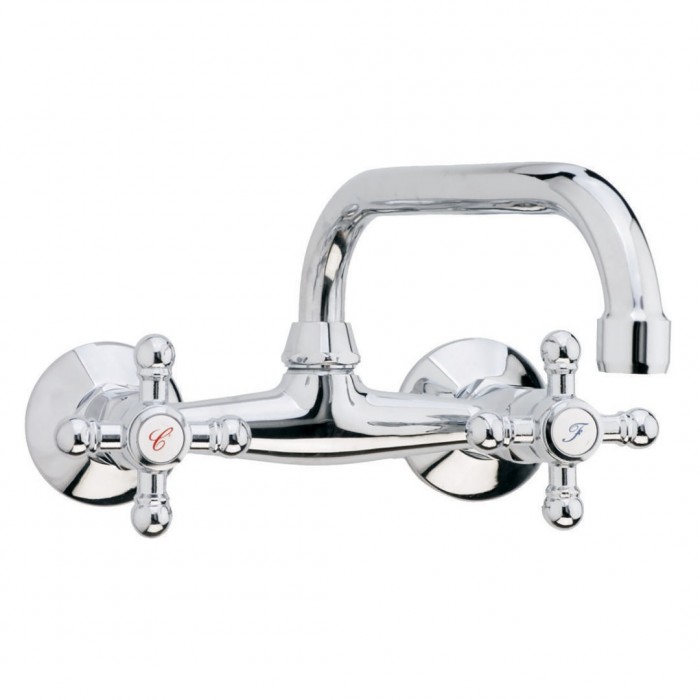 Μπαταρία Νεροχύτη Τοίχου Old 800 (Lady) Interflex Χρώμιο 073534