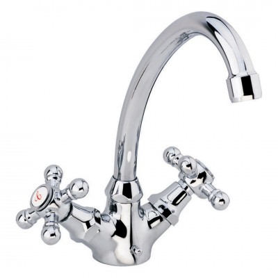 Μπαταρία Νιπτήρα Μιάς Οπής Classic Retro Χρώμιο Interflex 073535