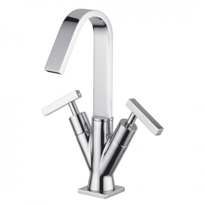 Μπαταρία Νιπτήρα με Μισόστροφο Μηχανισμό Syntesi Χρώμιο Interflex 073705