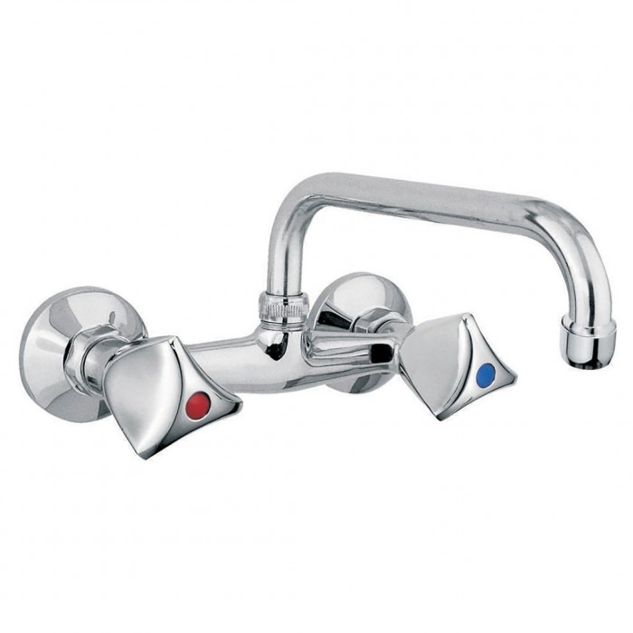 Μπαταρία Νεροχύτη Τοίχου Classic Madison Interflex Χρώμιο 073742