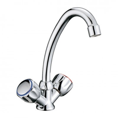 Μπαταρία Nεροχύτη Μιάς Οπής Classic Como Interflex Χρώμιο 073903