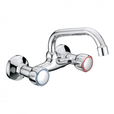 Μπαταρία Νεροχύτη Τοίχου Classic Como Interflex Χρώμιο 073904