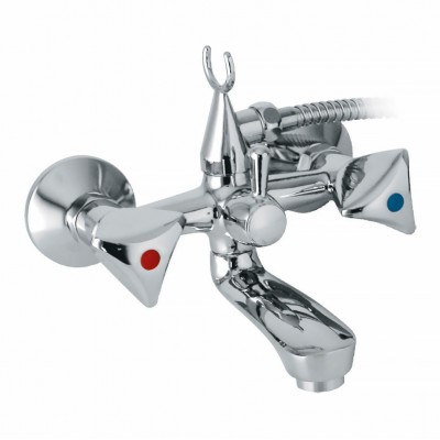 Μπαταρία Μπάνιου με Σετ Ντους Classic Serie Interflex Χρωμέ 075755