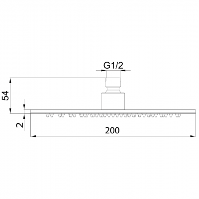 Κεφαλή Nτους Τετράγωνη 20cm x 20cm ST.ST. 304 Μαύρη Interflex 077314