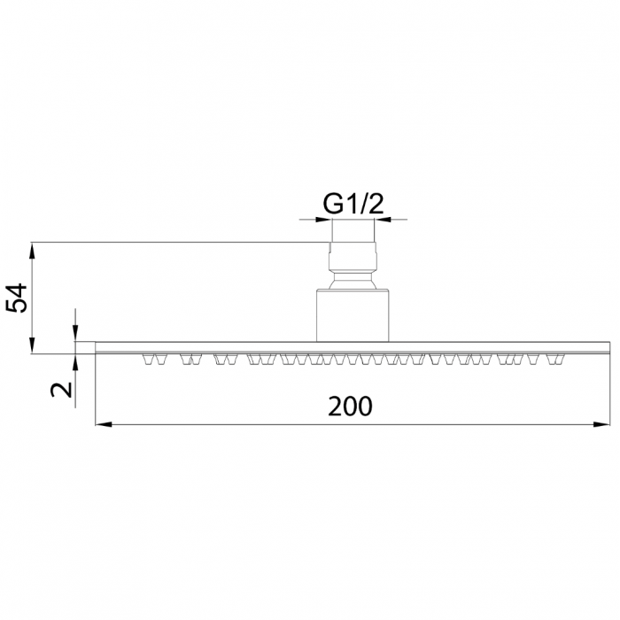 Κεφαλή Nτους Τετράγωνη 20cm x 20cm ST.ST. 304 Μαύρη Interflex 077314