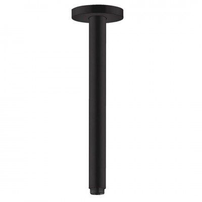 Μπράτσο Ντους Modern Style Οροφής 25cm Μαύρο Interflex 077326