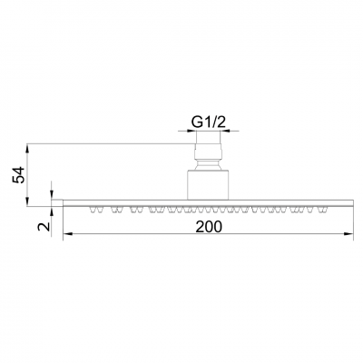 Κεφαλή Ντους Στρογγυλή Ø20 με Βαλβίδα Ασφαλείας Slim Inox 304 Milan Χρωμέ Interflex 077651