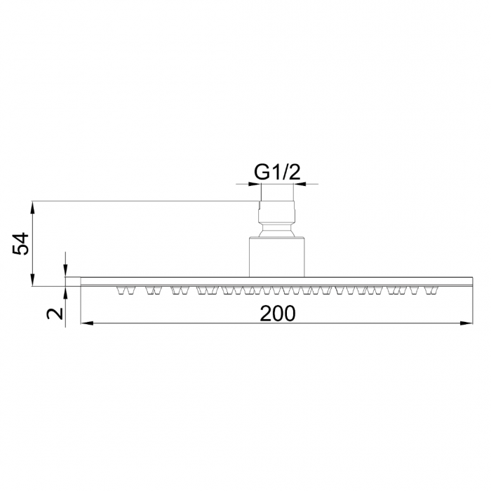Κεφαλή Ντους Στρογγυλή Ø20 Slim Inox 304 Λευκό Interflex 077761