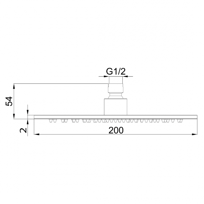 Κεφαλή Ντους Στρογγυλή Ø20 Slim Inox 304 Brushed Nickel Interflex 077762