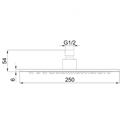 Κεφαλή Ντους Στρογγυλή Ø25 Slim Inox 316L Interflex 077802
