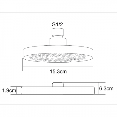 Κεφαλή Ντους Planet Χρωμέ 304 15,3cm Interflex 077826