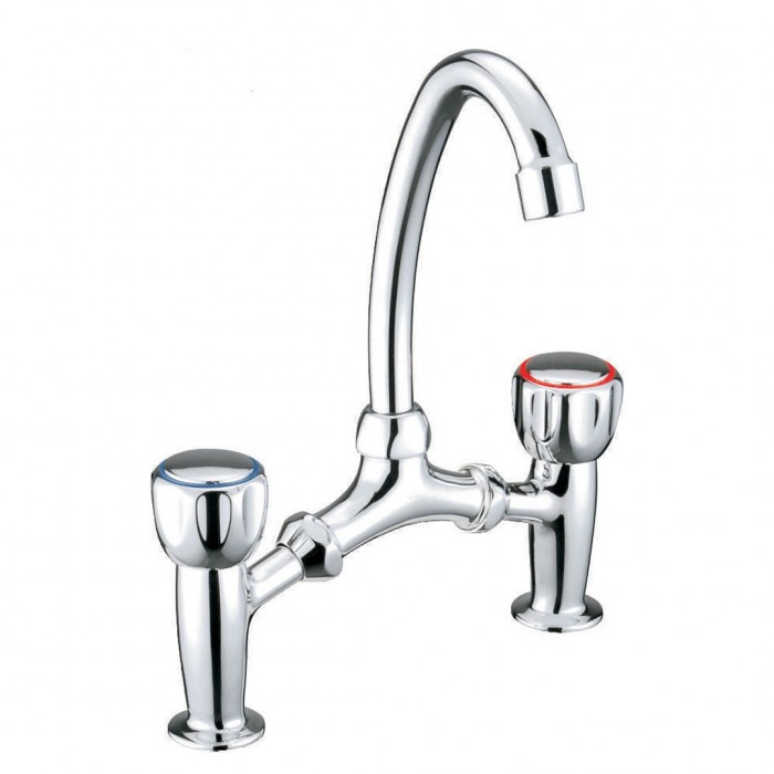 Μπαταρία Νιπτήρα Γέφυρα Classic Como Ζάμα Χρωμέ Interflex 077918