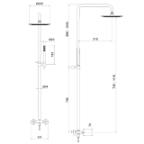 Μπαταρία Ντουζιέρας Piatto ABS Χρωμέ Classic Creta 2 Ροών Interflex 078021
