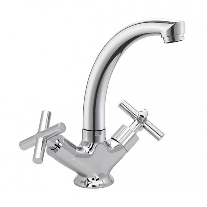 Μπαταρία Νιπτήρα Μιάς Οπής Classic Serie Creta Χρώμιο Interflex 078022