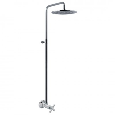 Μπαταρία Ντουζιέρας Χρωμέ Piatto ABS (Μόνο Κρύο) Classic Creta Interflex 078024