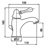 Αναμεικτική Μπαταρία Νιπτήρος Μπρονζέ Maya Interflex 080614