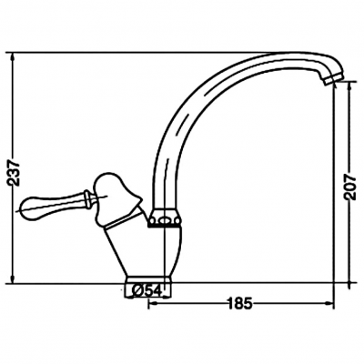 Μπαταρία Νεροχύτη Πάγκου Ψηλή Maya Χρωμέ Interflex 080624