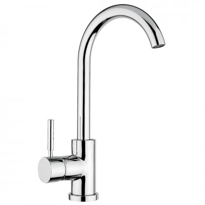 Μπαταρία Νεροχύτη Πάγκου Ψηλή Kobuk Χρωμέ Interflex 080629