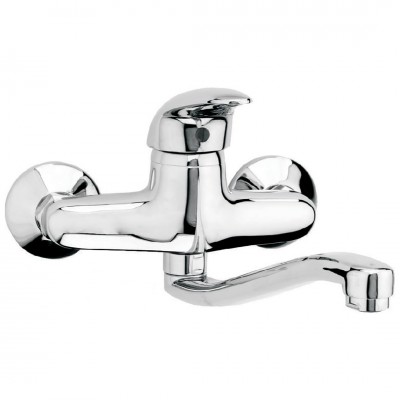 Μπαταρία Nεροχύτη Τοίχου Κάτω Ροή Χρώμιο Status Interflex 080639