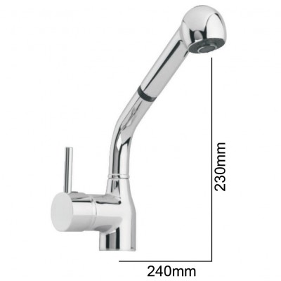 Μπαταρία Νεροχύτη Πάγκου Ψηλή Πλάγια Βούρτσα Jollie Cappuccino Interflex 080652