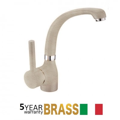 Μπαταρία Νεροχύτη Πάγκου Ψηλή Jollie Μπέζ Γρανίτης Interflex 080664