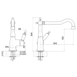 Μπαταρία Νεροχύτη Πάγκου Team Μπρονζέ Interflex 081970