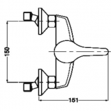 Μπαταρία Ντουζιέρας με Σετ Ντούζ Χρωμέ Status Interflex 081985