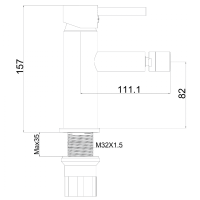 Μπαταρία Μπιντέ με Βαλβίδα Art Χρωμέ Interflex 082492