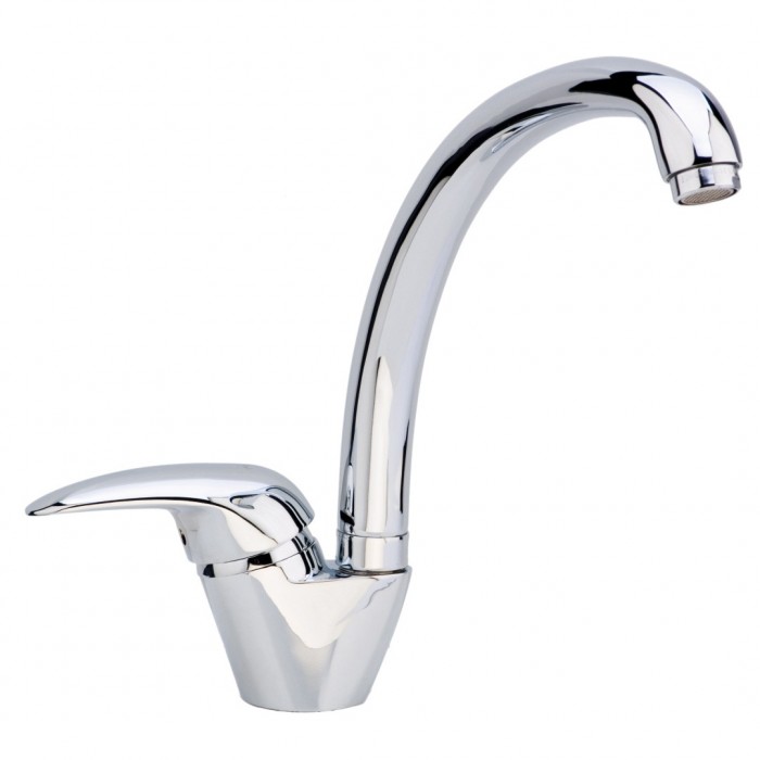 Μπαταρία Nεροχύτη Πάγκου Ψηλή με Ρουξούνι Χρώμιο Intermix Interflex 082527