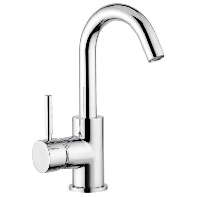 Αναμεικτική Μπαταρία Νιπτήρος Χρωμέ Ψηλό Ρουξούνι Χωρις Βαλβίδα Kobuk Interflex 083000