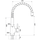 Μπαταρία Νεροχύτη Πάγκου Ψηλή Σπιράλ Kobuk Χρωμέ Interflex 083134