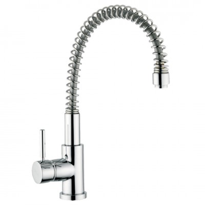 Μπαταρία Νεροχύτη Πάγκου Ψηλή Σπιράλ Kobuk Χρωμέ Interflex 083134