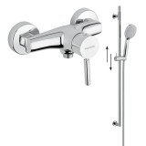 Μπαταρία Mπάνιου με Σετ Ντους Interflex Χρώμιο 083139 Kobuk