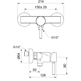 Μπαταρία Mπάνιου με Σετ Ντους Interflex Χρώμιο 083139 Kobuk