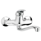 Μπαταρία Nεροχύτη Τοίχου Κάτω Ροή Χρώμιο Intermix Interflex 083516