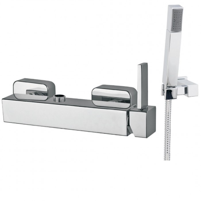 Μπαταρία Ντουζιέρας Σετ Inside Χρώμιο Interflex 083829