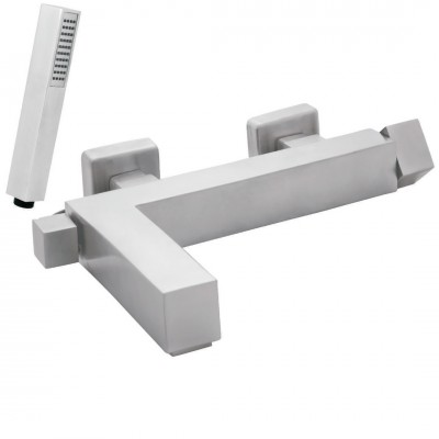 Μπαταρία Λουτρού με Σετ Ντούζ Inox Kybo Steel Interflex 084061