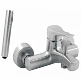 Μπαταρία Λουτρού με Σετ Ντούζ Inox Kybo Steel Interflex 084062