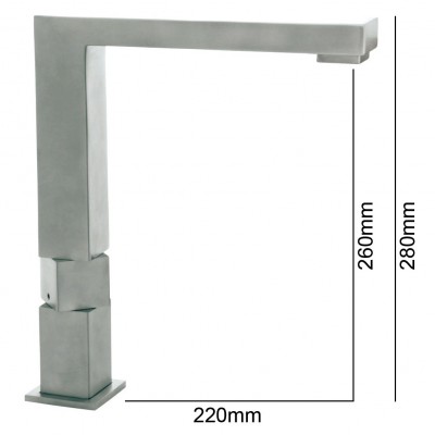 Μπαταρία Νεροχύτη Πάγκου Ψηλή Kybo Inox 304 Interflex 084066