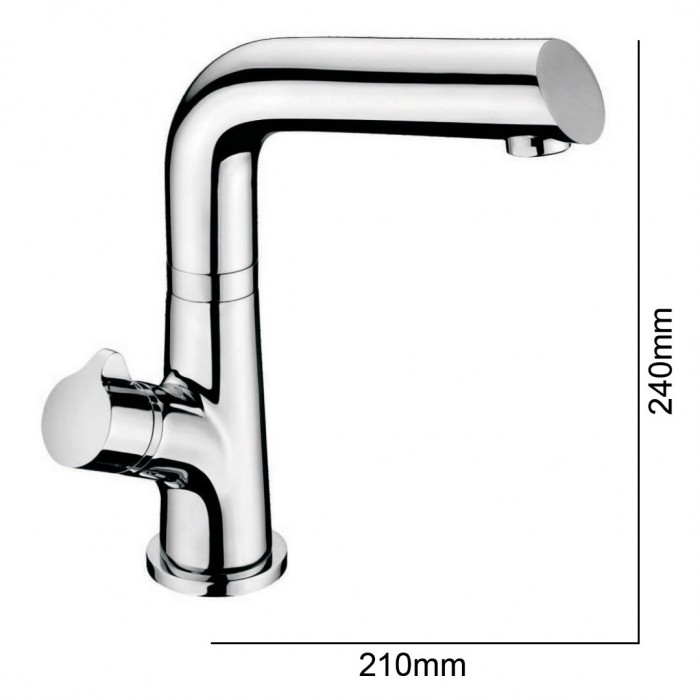 Μπαταρία Nεροχύτη Πάγκου Ψηλή Χρώμιο Minimal Interflex 084181