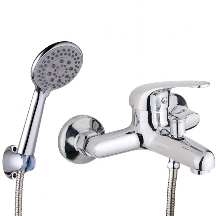 Μπαταρία Λουτρού Χρωμίου με Σετ Ντούζ Alice Interflex 085419