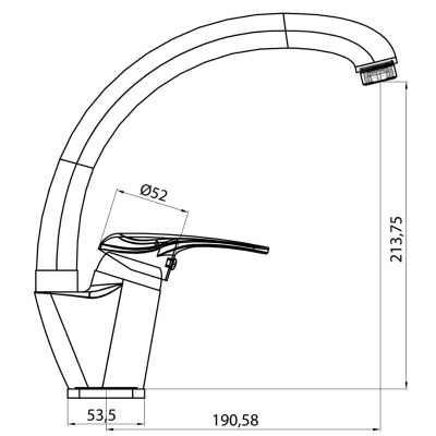 Μπαταρία Nεροχύτη Πάγκου Ψηλή Χρώμιο Alice Interflex 085421
