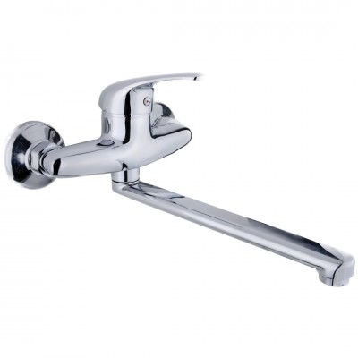 Μπαταρία Nεροχύτη Τοίχου Κάτω Ροή Χρώμιο Alice Interflex 085422