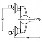 Μπαταρία Ντουζιέρας Intermix Χρώμιο Interflex 085764