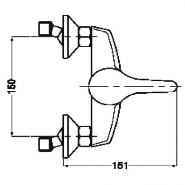 Μπαταρία Ντουζιέρας Intermix Χρώμιο Interflex 085764