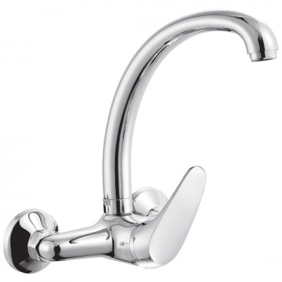 Μπαταρία Nεροχύτη Τοίχου Ψηλή Χρώμιο Status Interflex 085765