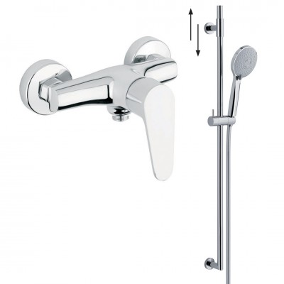 Μπαταρία μπάνιου με σετ ντους Interflex Χρώμιο 085941 Century