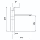 Μπαταρία Νεροχύτη Πάγκου Ψηλή Century Χρωμέ Interflex 085953